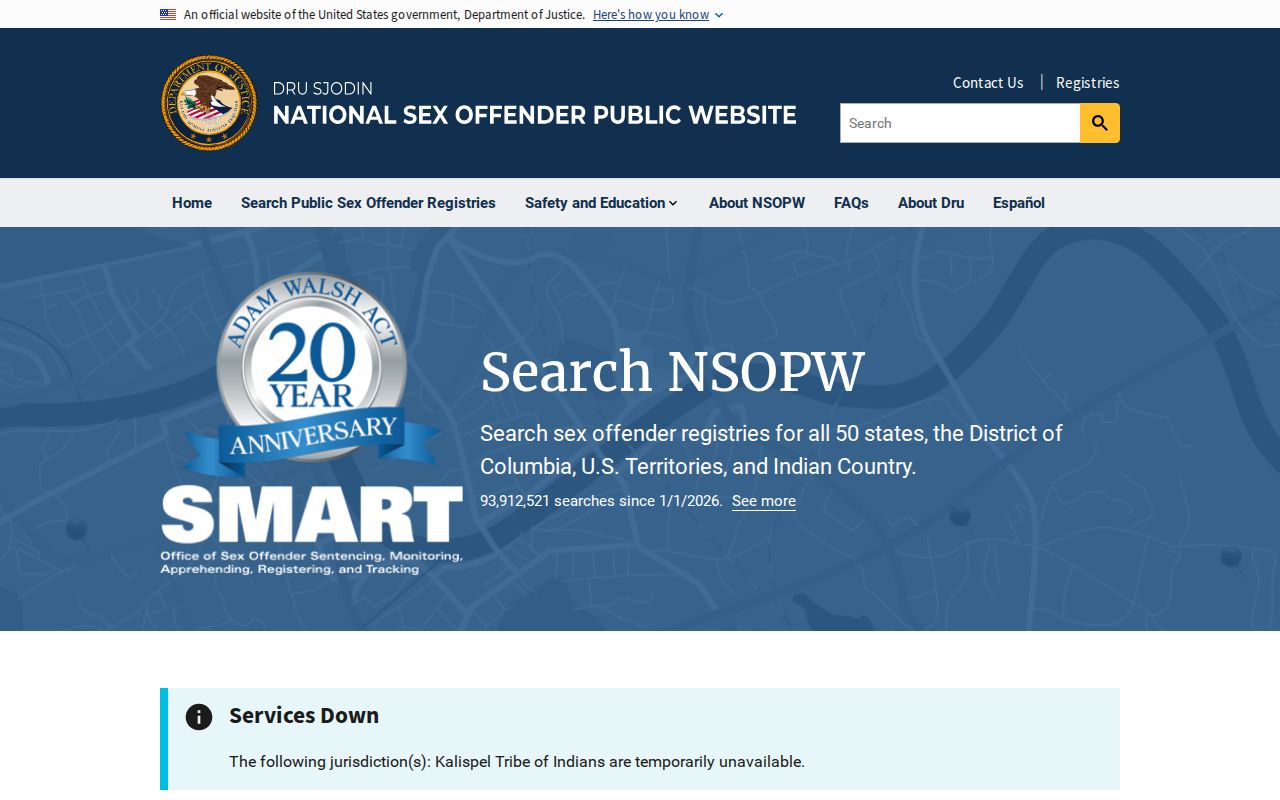 Bowie County sex offender lookup through the national NSOPW search