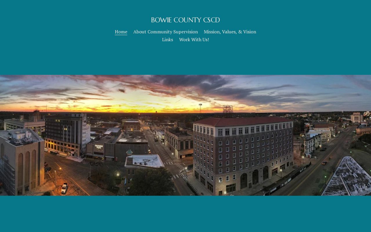 Bowie County criminal history community supervision office