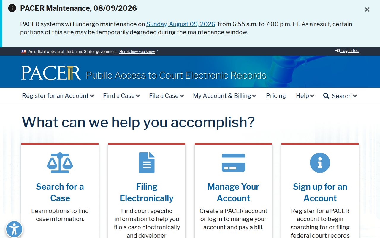 Bowie County criminal history federal PACER case search